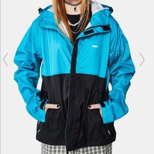 Global obey zip up jacket light weight